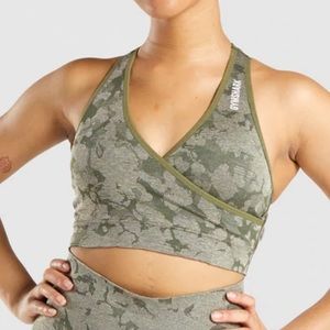 Gymshark Small Green Camo Sports Bra